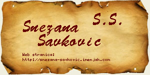 Snežana Savković vizit kartica